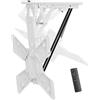 LTPRTZ Supporto a soffitto motorizzato - Staffa per TV - Risparmio di spazio - Pieghevole con telecomando - Per schermi da 23-55 pollici - Bianco
