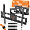 LTPRTZ Supporto a muro per TV - Braccio girevole - Risparmio di spazio - Regolazione completa - Adatto per schermi fino a 55 pollici - Colore: nero