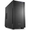 Lustrens Case per micro ATX, colore nero, con pannello laterale trasparente e sistema di ventilazione ottimizzato