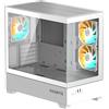 GIGABYTE Case PC mid tower Micro-ATX con vetro temperato AORUS C201 ICE