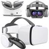 LTPRTZ Visore per la realtà virtuale - Occhiali per la realtà virtuale - Visione di film in 3D - Include controller - Compatibile con schermi da 47-62 pollici - Colore: nero