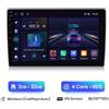 Lustrens Lettore multimediale Android - Autoradio con sistema di navigazione - Schermo touchscreen - Display IPS da 10 pollici - CarPlay wireless
