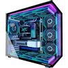 Lustrens Case per PC con 7 ventole PWM ARGB a specchio infinito, colore nero