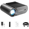 Lustrens Proiettore portatile mini, con Wi-Fi - Risoluzione 1920x1080 - LCD LED - Montaggio da tavolo - Sistema home cinema