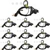 Lustrens Auricolare leggero a 2 pin per ricetrasmittente, con microfono e pulsante PTT (Push-to-Talk)