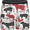 Poadnly Diagrammi dei Tagli di Carne Macelleria,Boxer da Uomo, novità, Biancheria Intima, Mutande in Morbido Poliestere