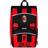 Seven Milan Zaino Doppio Scomparto Estensibile, Rosso e Nero, Squadra Calcio, Maxi Capienza, Schienale Preformato, Bambino, Scuola Elementare