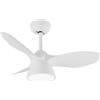 Levitantes Ventilatore da soffitto bianco 36 W, 3 pale, 3 temperature di luce, 35/47,5x82x82 cm, telecomando, timer