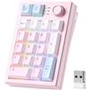 Lustrens Tastiera numerica wireless, in alluminio, color rosa