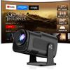 Lustrens Mini proiettore portatile - Risoluzione 1280 x 720 - Proiettore LED - WiFi 6, Bluetooth 5.4