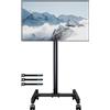 Lustrens Supporto mobile per TV, da 13 a 49 pollici - Standard VESA 200x200 mm - Acciaio legato - Nero