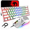 Lustrens Tastiera da gioco meccanica - Interruttori blu, connessione USB cablata - 68 tasti, design compatto - Illuminazione RGB - Mouse ottico - Compatibile con PC e Mac