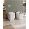 Coppia sanitari a terra WC senza brida e bidet Scarabeo Teorema 2.0