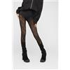 Calzedonia Collant Termico Double In Pizzo Nero