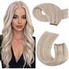 Moresoo Extension Tessitura Capelli Veri Lunghi Biondo #P18/613 60cm 100g | Punte Piene, Fusione Armoniosa, Volume Progressivo, Stile Versatile, Morbidezza Naturale