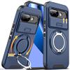 XTCASE Armor Cover per Google Pixel 10A con Supporto | Custodia Antiscivolo con Copriobiettivo Scorrevole, Militare Antiurto Bumper Protezione Case