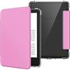 FINTIE Custodia per 6" Kindle (11ª Generazione) - 2024/2022 | Leggero Cover Trasparente Posteriore in TPU Morbido con Auto Sveglia/Sonno per 6" Kindle 11a Gen 2024/2022, Lilla Rosa