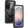 Lanhiem Cover per Samsung Galaxy S26 Plus Impermeabile Magnetica Nero | Custodia magnetica ricarica wireless,protezione outdoor completa,impermeabile,antipolvere e antischiizzi,ideale per cantieri