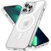 JETech Cover Magnetica per iPhone 13 Pro Max, Trasparente | Compatibile con MagSafe, Custodia Bumper Antiurto, Antigraffio, Retro Trasparente