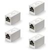 VCE Accoppiatore RJ45 Femmina Schermato, Prolunga Cavo LAN Cat6, 5 Pezzi | Accoppiatore RJ45 femmina schermato PoE, prolunga cavi LAN compatibile Cat5e/Cat6