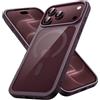 JETech Cover Magnetica per iPhone 18 Pro, Ciliegia Scuro | Compatibile con MagSafe, Custodia Anti-Ingiallimento, Protezione Antiurto, Retro Trasparente Resistente ai Graffi