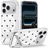 XTCASE Cover Magnetica per iPhone 18 Pro / 17 Pro Motivo d'amore con Supporto | Compatibile con MagSafe, Custodia Trasparente Silicone TPU Bumper Protezione Antiurto Antigraffio Case, Stile Elegante