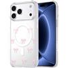 XTCASE Cover Magnetica per iPhone 18 Pro / 17 Pro con Motivo a Fiocchi | Compatibile con MagSafe, Custodia Trasparente Silicone TPU Bumper Protezione Antiurto Antigraffio Case