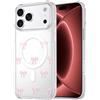 XTCASE Cover Magnetica per iPhone 18 Pro Max / 17 Pro Max con Motivo a Fiocchi | Compatibile con MagSafe, Custodia Trasparente Silicone TPU Bumper Protezione Antiurto Antigraffio Case