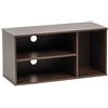 Iris Ohyama, supporto per TV, supporto per TV con schermo fino a 43 pollici, tavolino, 3 ripiani, presa per cavi, moderno, ufficio, camera da letto, soggiorno - Module Shelf MDB-3S - Marrone