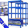 Monzana Scaffali Metallo 2x 180x90x40cm | Portata Totale 1750 Kg, 10 Pannelli MDF, Scaffalatura Metallo, Scaffali ad Alta Portata, Scaffale Cantina, Blu