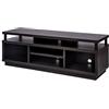 Iris Ohyama, Porta TV/Mobile TV/TV Porta TV in legno/Porta TV con 5 ripiani aperti/TV fino a 55, Legno massello, fori passacavi, Ufficio, Soggiorno - TV Cabinet Middle OTS-125M - Quercia nera