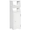 kleankin Mobiletto da Bagno Salvaspazio Armadietto 19x15x56 cm Bianco | in MDF, Spazio per Carta Igienica