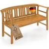 CASARIA Panchina da Giardino 158x43cm Rose 3 Posti Legno Certificato FSC | Elegante, Confortevole, Legno Eucalipto, Resistente, Balcone, Giardino
