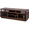 Iris Ohyama Movian Iris Ohyama Porta TV/Mobile TV/TV Porta TV in legno/Porta TV con 5 ripiani aperti/TV fino a 55, Legno massello, fori passacavi, Ufficio, Soggiorno, TV Cabinet Middle OTS-125M, Marrone