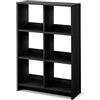 Iris Ohyama, Libreria Cube/Scaffale a giorno in legno/Mobile con 6 ripiani/Ripiano a giorno in legno, Facilità di montaggio, modulare, Ufficio, soggiorno, scuola - Wood Open Shelf - WOS-6 - Quercia nera