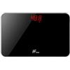 HomeFashion HFitness Bilancia Pesapersone da Viaggio Compatta Digitale con Display LED Rosso Alta Precisione Portata 180 kg 28 x 18 cm Nera