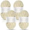Vincona - Gomitoli di filato grosso 4 x 100 g, morbido e multicolore, in lana spessa per lavori a maglia, filato spesso per lavori a maglia in palle da 100 g, filato morbido e soffice in velluto