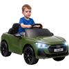 AIYAPLAY Macchina Elettrica per Bambini 12V Audi A5L con Telecomando, Verde | Batteria al Litio, Auto Elettrica per Bambini, 2 Motori, Telecomando, Sospensioni, Porte Apribili, Fari, Musica, 3-6 Anni