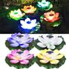 Unyqoos Uniqoos® Set di 4 luci galleggianti a forma di ninfea, a energia solare, impermeabili, con luci LED colorate - decorazioni per piscina e giardino, ideali per stagni, prati e balconi