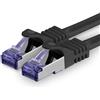1aTTack.de, cavo di rete Cat.7, 25 metri, colore nero, confezione da 1 pezzo, cavo patch Cat7 (SFTP/P)