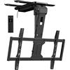 LTPRTZ Supporto a soffitto per TV - Sistema di sollevamento elettrico - Risparmio di spazio - Meccanismo di ripiegamento motorizzato - Adatto per schermi da 37-75 pollici - Colore: nero