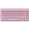 LTPRTZ Tastiera meccanica - Tastiera da gioco wireless - Ideale per lavorare in modo efficiente - Controllo del volume tramite gesti - 82 tasti - Rosa