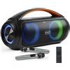 Lustrens Altoparlante Bluetooth portatile - 60 Watt - Audio surround - Resistente all'acqua (IPX7) - Ideale per l'uso all'aperto
