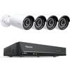 Reolink 5MP PoE Kit Videosorveglianza Esterno, NVR 8CH 4K (Senza Hard Disk) + 4x 5MP Telecamere, Rilevamento Uomo/Veicolo, Visione Notturna IR, Impermeabile IP67, RLK8-410B4-5MP-NHD