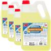 ONE - 20 Litri di DETERSIVO PAVIMENTI MULTIUSO al profumo di Limone (Pacco con 4 x taniche da 5 lt ciascuna) - Con Antibatterico Igienizzante. Pulito Splendente. Azione Sgrassante. Senza Risciaquo