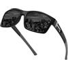 Ulknyss Occhiali da Sole da Uomo Polarizzati - Occhiali Sportivi Protezione UV400 per Running Guida Pesca