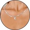 Esmoly Iniziale Collana Donna Placato Oro/Argento Choker Regalo Compleanno Donna | 16+2 Inches