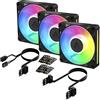 ARCTIC Ventola ARCTIC BioniX P12 ARGB 120mm Nero/Bianco Kit 3 pezzi