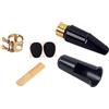 Reusable Alto Sax Mouthpiece Set with Black Cap Buckle Reed and Patches
