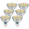 PRCNL GU5.3 MR16 Lampadine LED 6,5W Luce Bianco Naturale 4000K, Equivalente a 60W Alogena, AC/DC 12V, 700 Lumen, Angolo a Fascio 120 °, Non-Dimmerabile, Nessun Sfarfallio, 6 Pezzi
